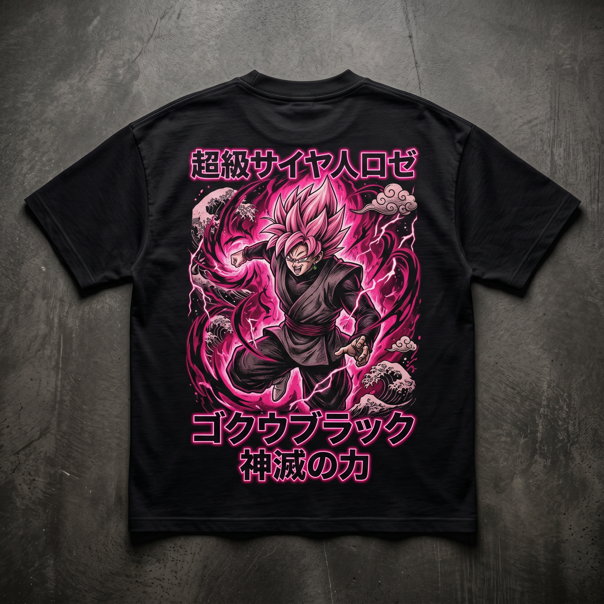 "Divine Judgment" Neon Pink Ink-Brush Heavyweight Tee
