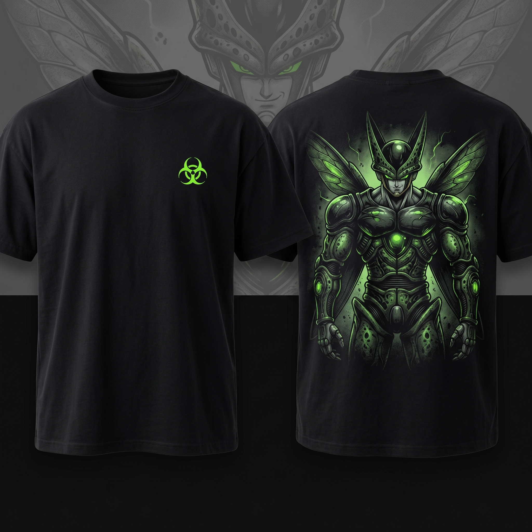 "Perfect Evolution" Bio-Mechanical Neon Green Tee