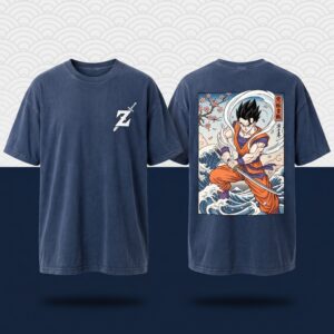 "Z-Sword Heritage" Traditional Ukiyo-e Woodblock Navy Tee