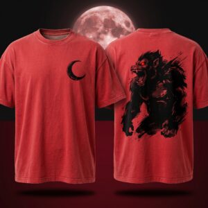 "Primal Fury" Blood Red Oozaru Ink-Splatter Tee