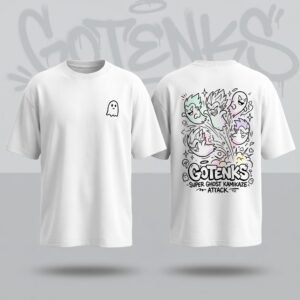 "Ghost Kamikaze" Retro Streetwear Doodle Art Tee