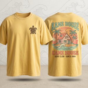 "Kame House Surf Club" 1984 Vintage Sun-Washed Tee