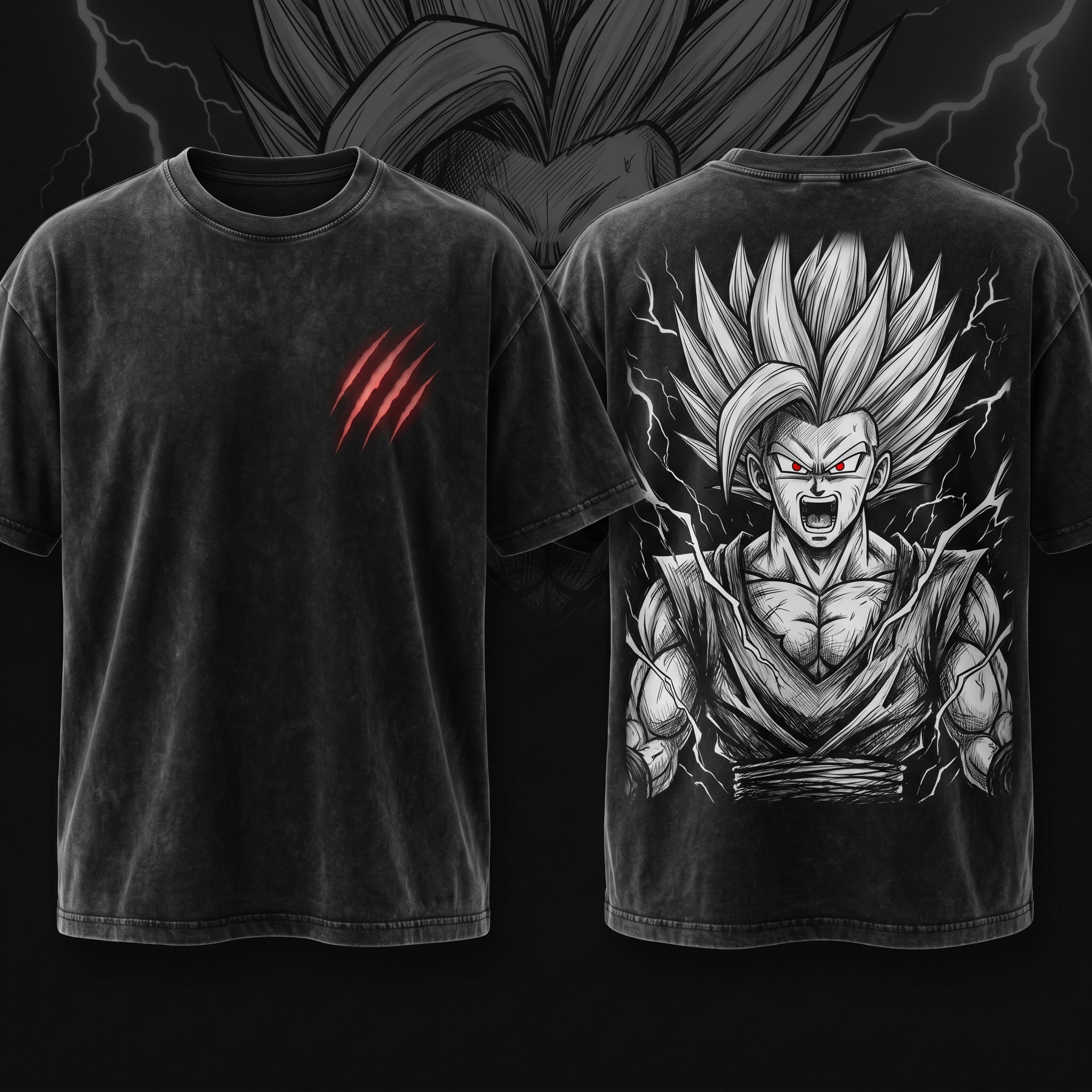 "Unleashed Fury" Crimson Eyes Sketch Gym Pump Cover