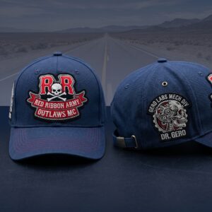 "Red Ribbon" Outlaw Biker Club Structured Cap