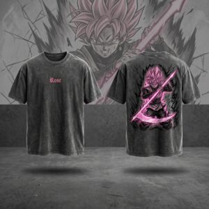 "Divine Scythe" Gothic Rose Heavyweight Oversized Tee