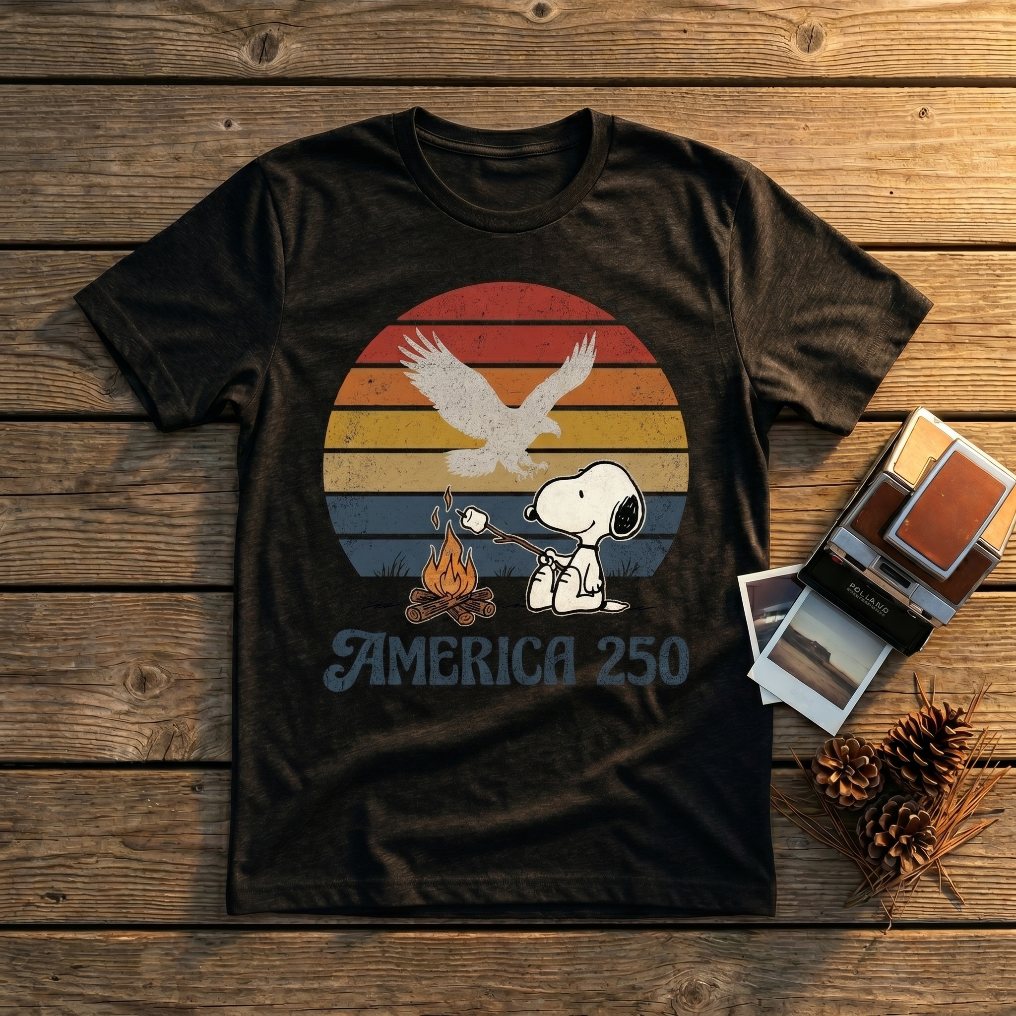 Retro Peanuts Campfire Heritage T-Shirt - Image 2