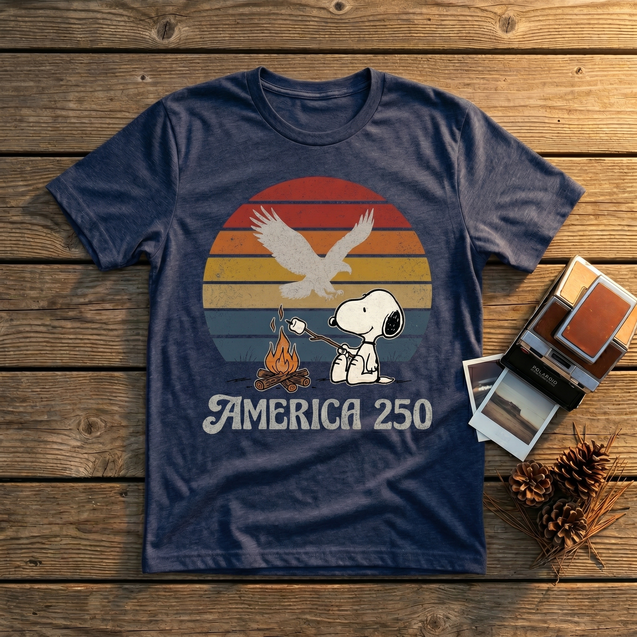 Retro Peanuts Campfire Heritage T-Shirt - Image 5