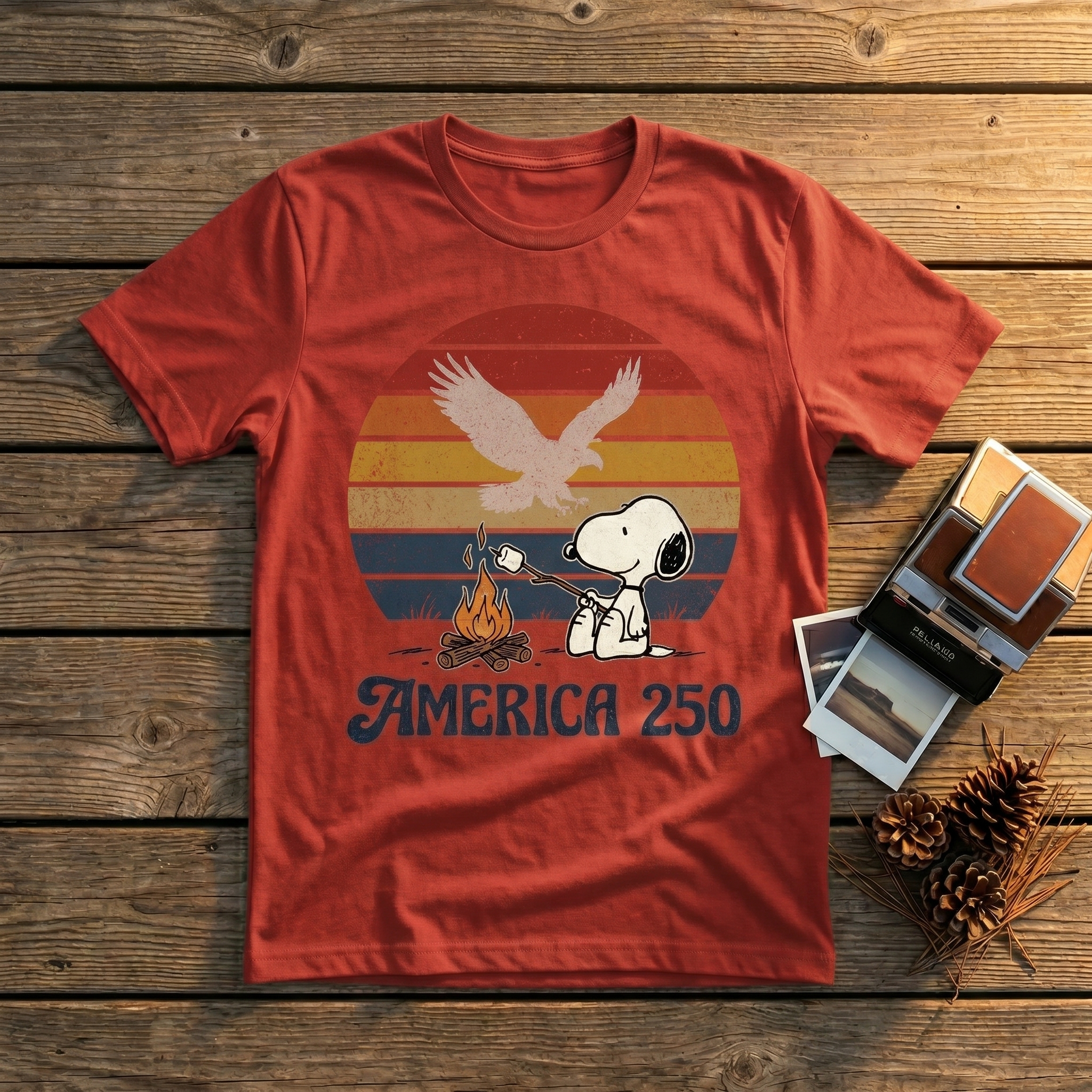 Retro Peanuts Campfire Heritage T-Shirt - Image 4