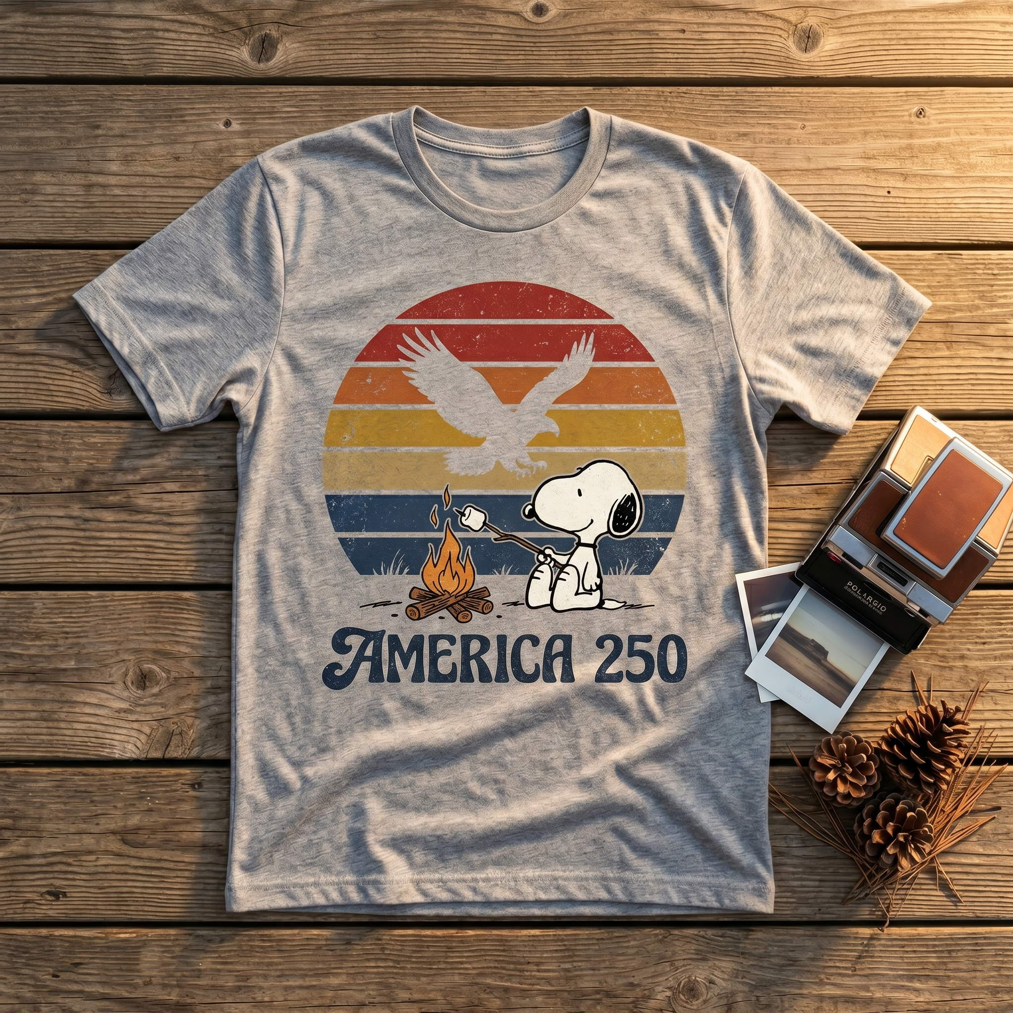 Retro Peanuts Campfire Heritage T-Shirt - Image 3